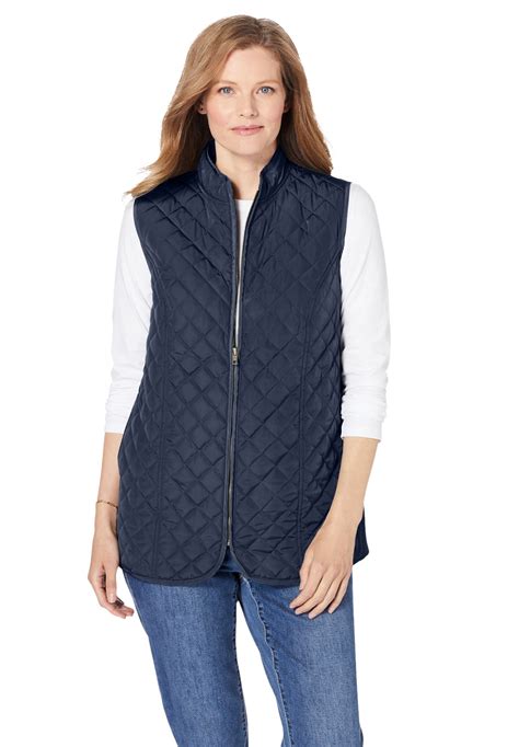 m&s women's blue vest.